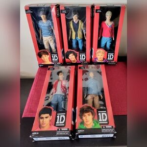 One Direction Dolls Set x5 2012 Vivid Toy Hasbro New In Box- READ DESCRIPTION
